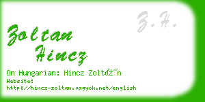 zoltan hincz business card
